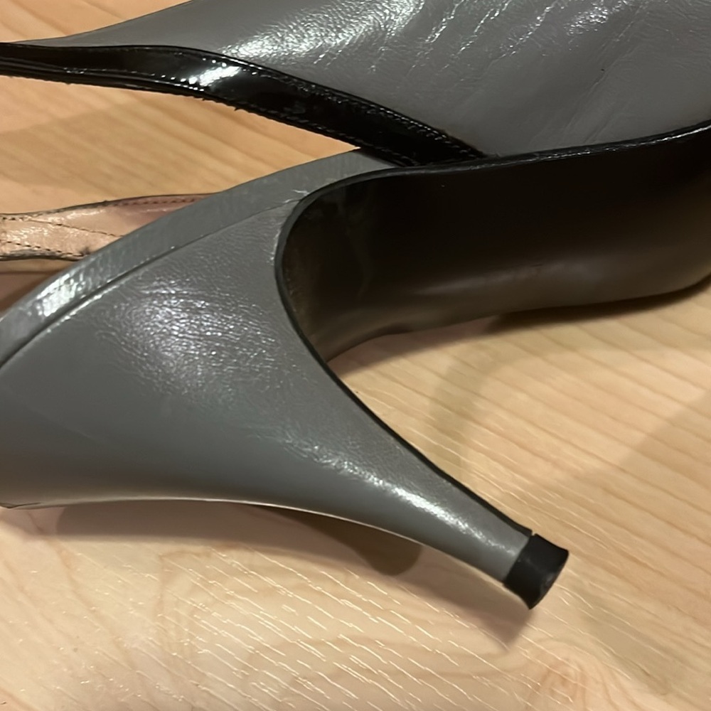 Vintage Pacesetter gray & black sling back heels 7.5‎ - Picture 11 of 13